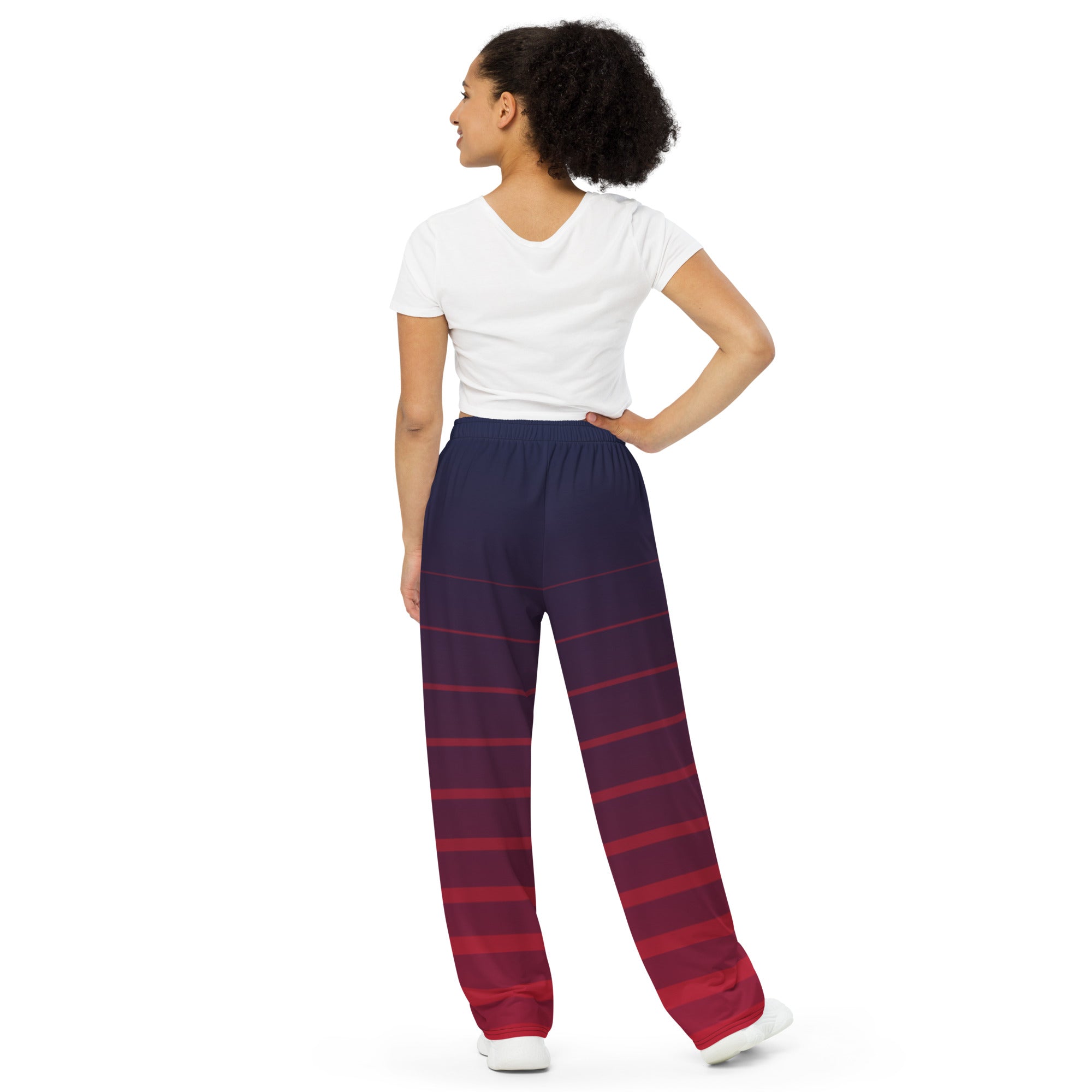 Two Tone Stripes Unisex Wide-Leg Lounge Pants